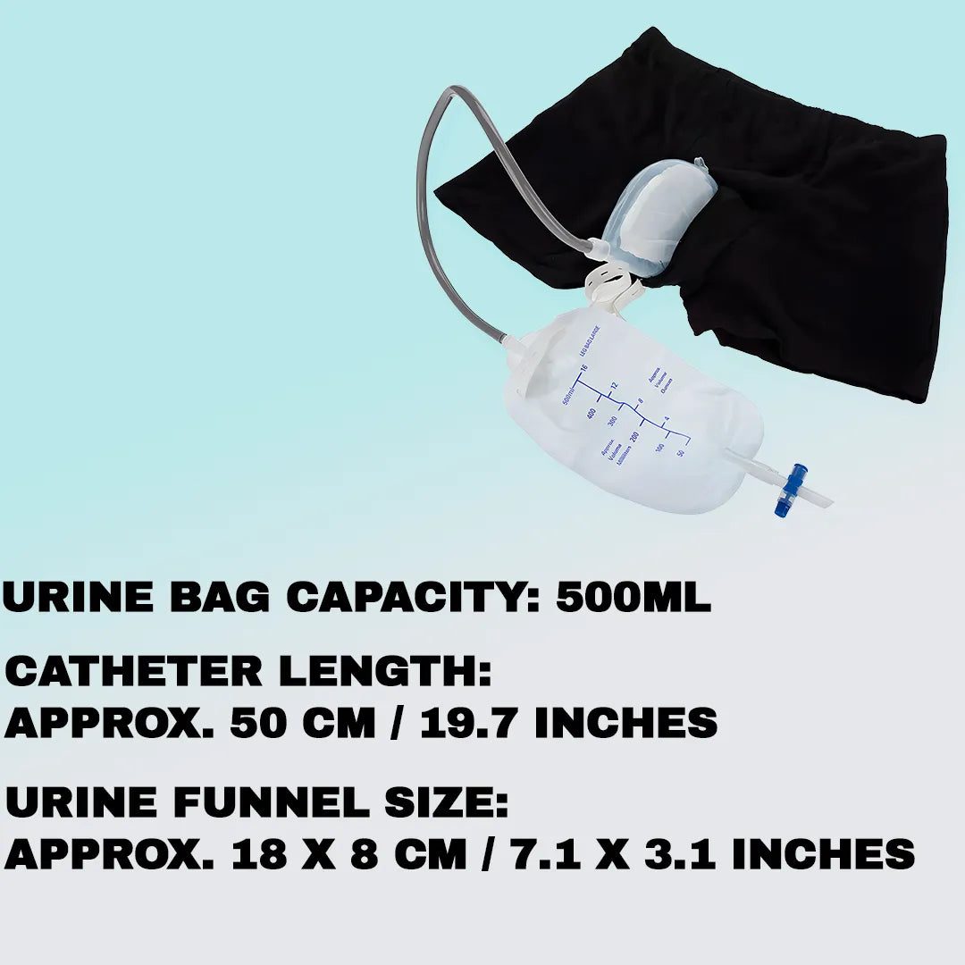 Men's Wearable Urinal Pants | Incontinence Urine Collection Bag