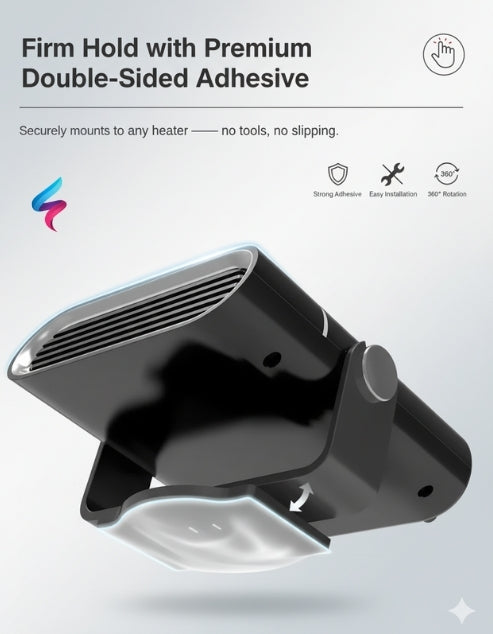 4-in-1 Portable Car Heater Fan, 12V Defroster & Cooler | Versatile Windshield Demister