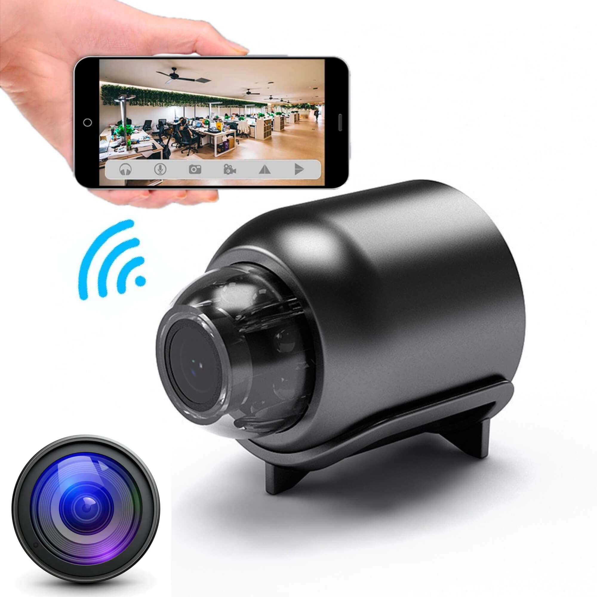 1080P Mini WiFi Security Camera | Waterproof 160° Night Vision
