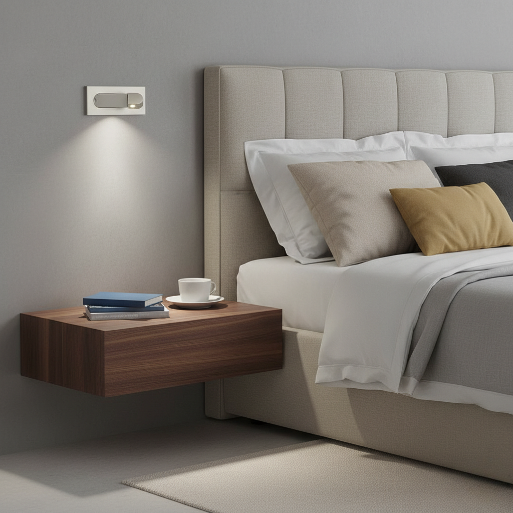 Modern Adjustable LED Wall Sconce – Foldable Bedside Reading Light with Directional Arm for Home Interiors
