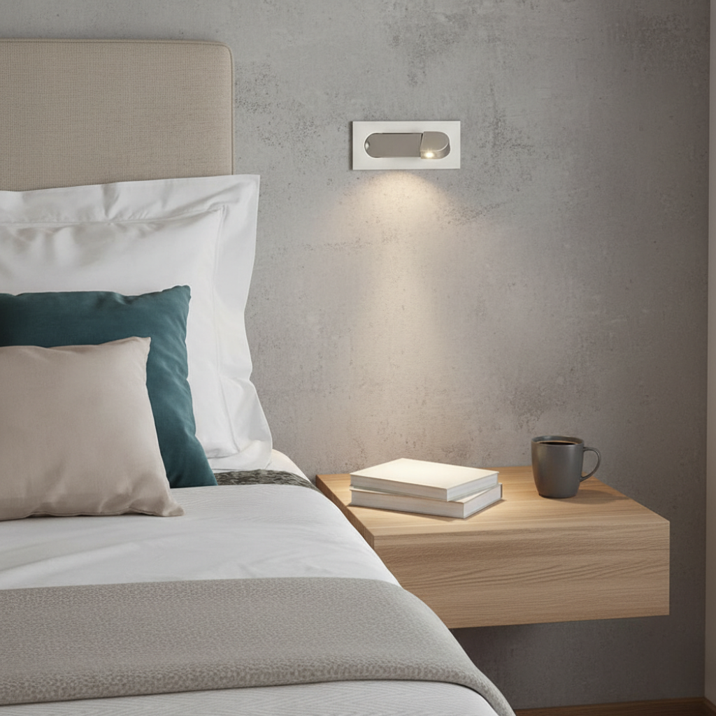 Modern Adjustable LED Wall Sconce – Foldable Bedside Reading Light with Directional Arm for Home Interiors