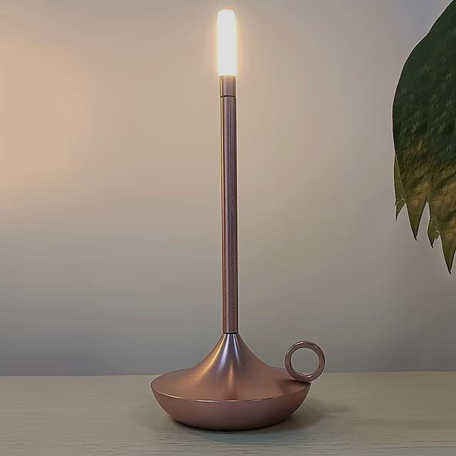 Rechargeable Cordless LED Table Lamp with Dimmable Candlelight USB-C
