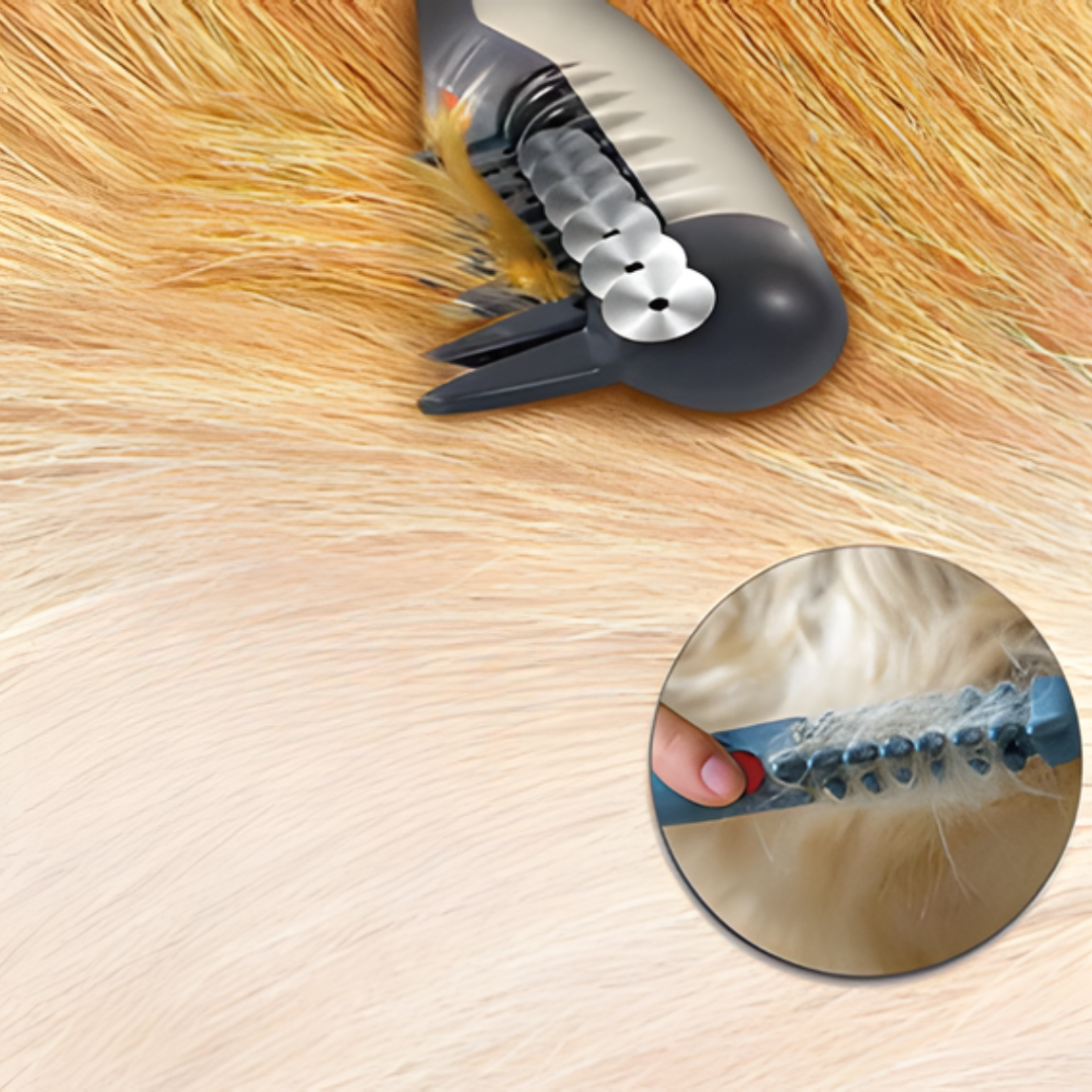 Professional Pet De-matting Tool | Detangling Grooming Brush for Dogs & Cats