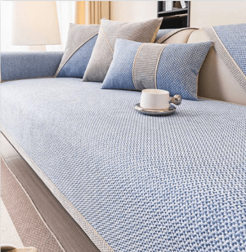 Elegant Non-slip Cotton Linen Sofa Throw Blanket – For All-season Comfort, Furniture Protection, and Stylish Living Room Enhancement
