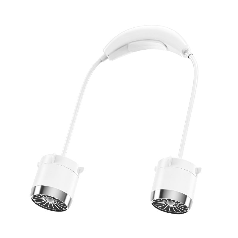 Whisper-Quiet Neck Fan with Dual Airflow – Quiet Adjustable-Speed Personal Cooling for Travel, Sports, Commute & Outdoor