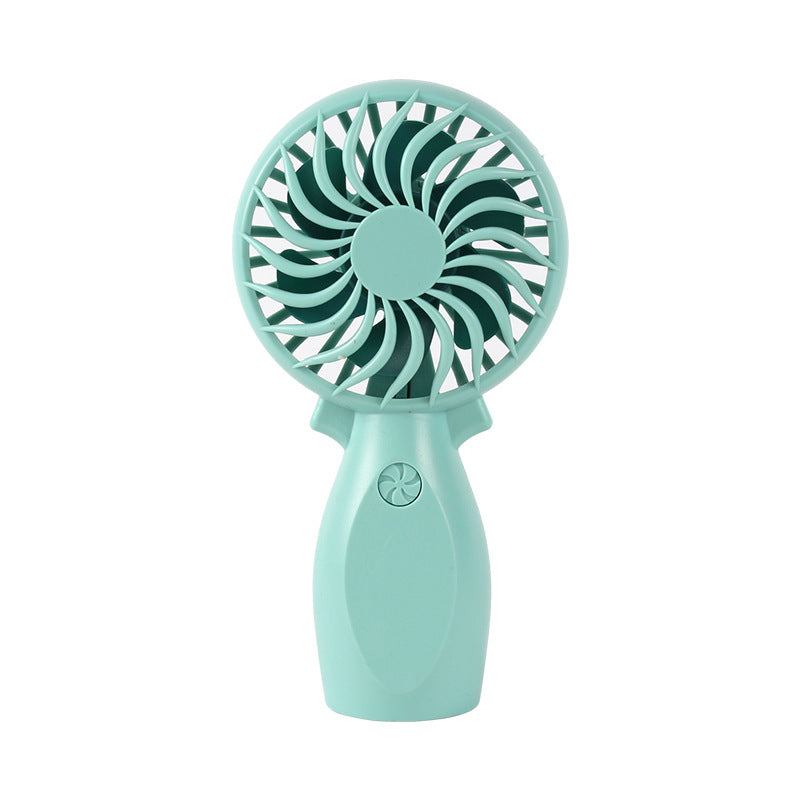 Rechargeable Mini Fan with Ergonomic Handle – Quiet Adjustable-Speed Personal Cooling for Travel, Desk, Stroller & Outdoor