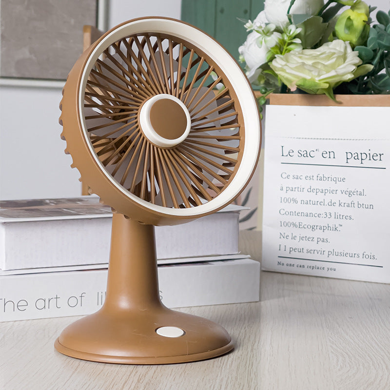 USB Rechargeable Table Fan with Flexible Tilt Mechanism – Quiet Adjustable-Speed Personal Cooling for Desk, Office, Bedroom & Home