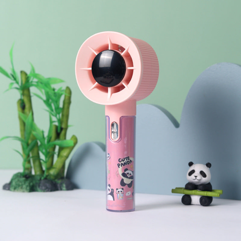 Whisper-Quiet Mini Fan with Cute Panda Design – Quiet Adjustable-Speed Personal Cooling for Travel, Desk, Stroller & Outdoor