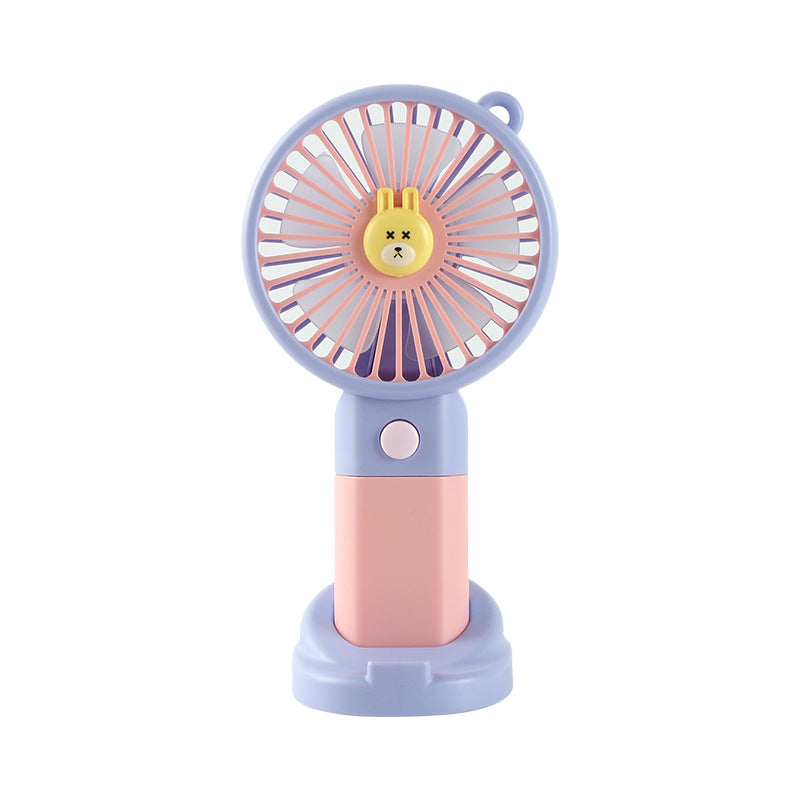 Whisper-Quiet Handheld Fan with Cute Animal Design – Quiet Adjustable-Speed Personal Cooling for Travel, Commute, Outdoor Events & Festivals