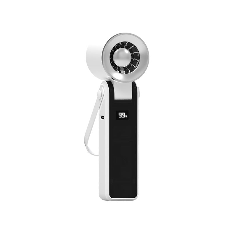 Compact Handheld Fan with Powerful Battery Display – Quiet Adjustable-Speed Personal Cooling for Travel, Commute, Outdoor Events & Festivals