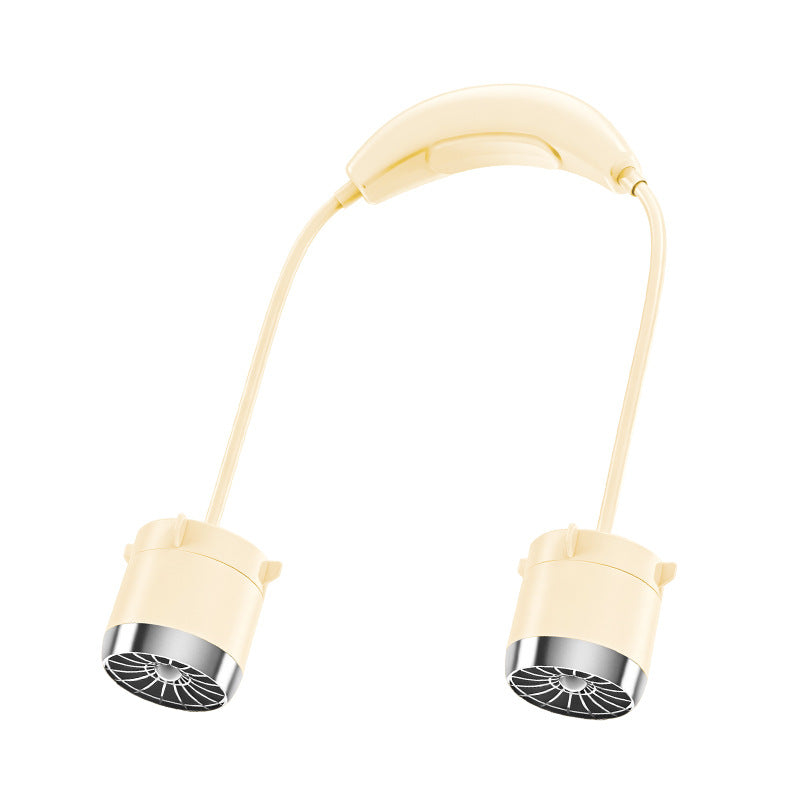 Whisper-Quiet Neck Fan with Dual Airflow – Quiet Adjustable-Speed Personal Cooling for Travel, Sports, Commute & Outdoor