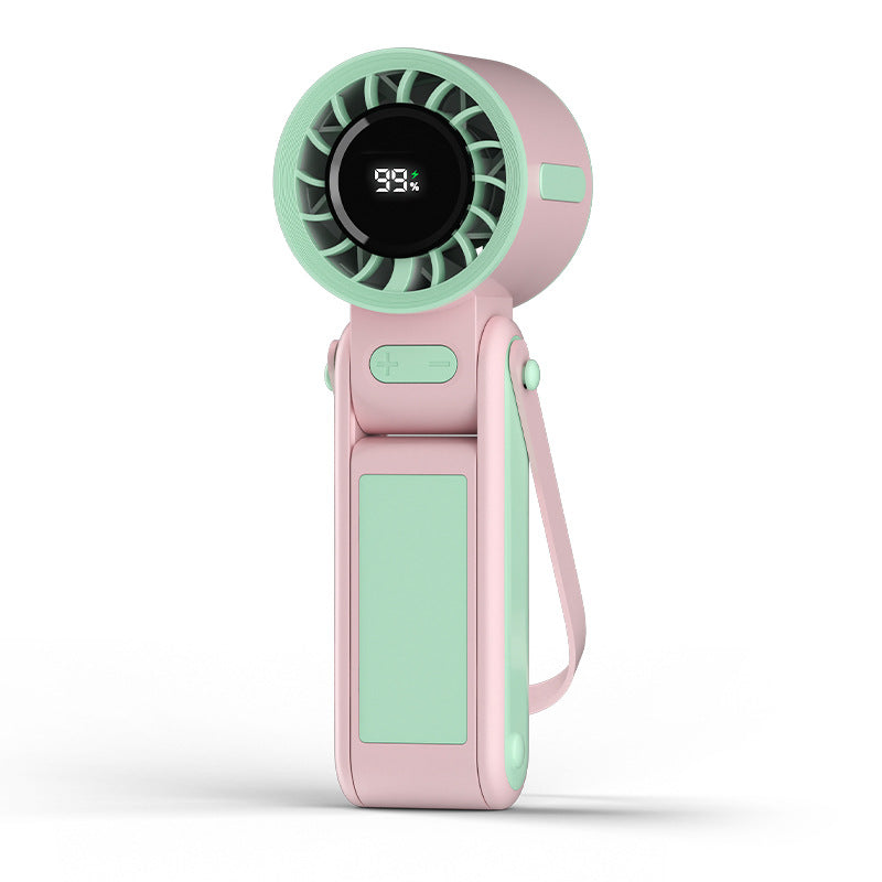 Whisper-Quiet Handheld Fan with USB Charging and Flexible Design – Quiet Adjustable-Speed Personal Cooling for Travel, Commute & Outdoor