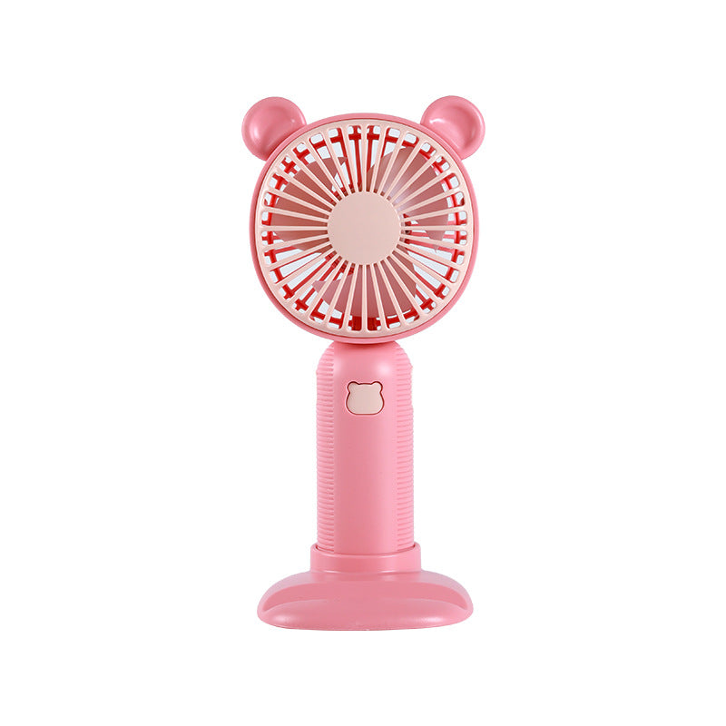 Compact Table Fan with Cute Bear Design – Quiet Adjustable-Speed Personal Cooling for Desk, Office, Bedroom & Home