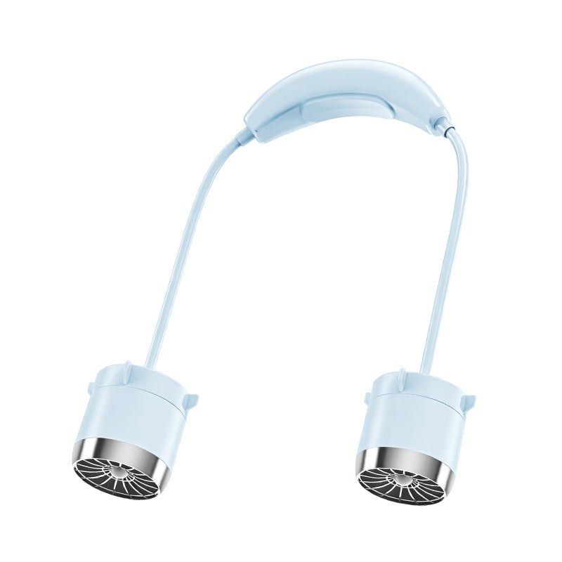 Whisper-Quiet Neck Fan with Dual Airflow – Quiet Adjustable-Speed Personal Cooling for Travel, Sports, Commute & Outdoor