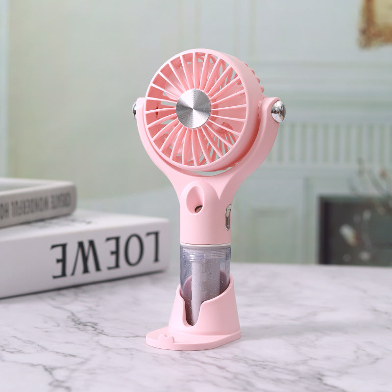 Rechargeable Misting Fan with USB Charging and Flexible Tilt – Quiet Adjustable-Speed Personal Cooling for Face, Desk, Gym & Outdoor