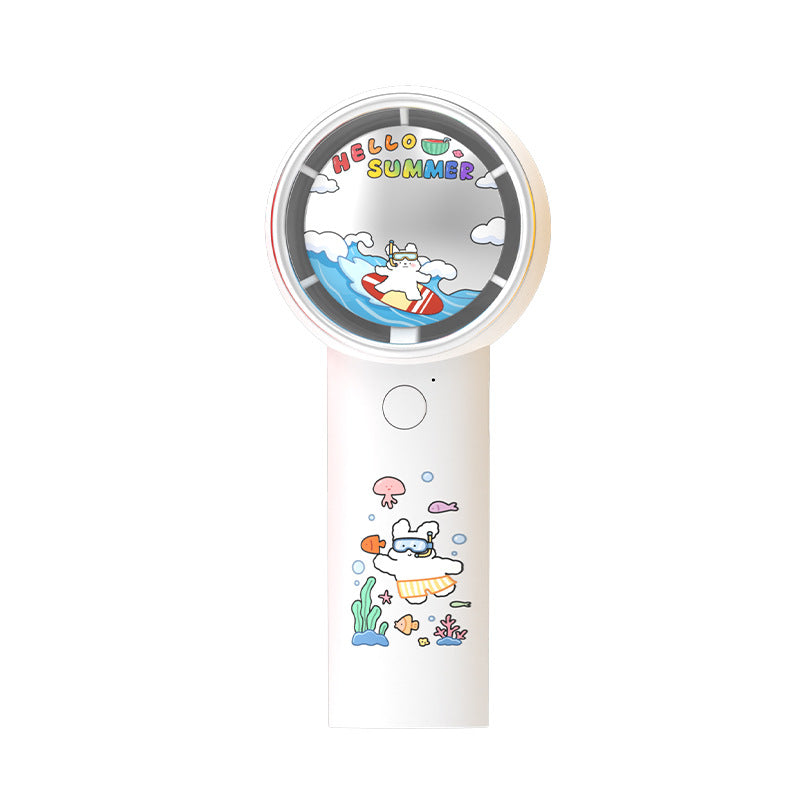 Compact Handheld Fan with Cute Cat Design – Quiet Adjustable-Speed Personal Cooling for Travel, Commute, Outdoor Events & Festivals