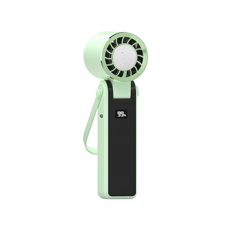 Compact Handheld Fan with Powerful Battery Display – Quiet Adjustable-Speed Personal Cooling for Travel, Commute, Outdoor Events & Festivals