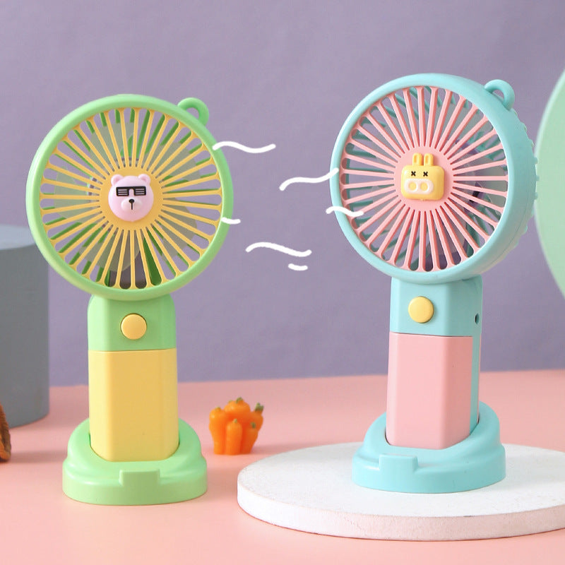 Whisper-Quiet Handheld Fan with Cute Animal Design – Quiet Adjustable-Speed Personal Cooling for Travel, Commute, Outdoor Events & Festivals
