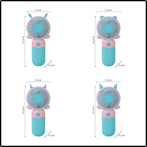 Whisper-Quiet Handheld Fan with Funny Animal Design – Quiet Adjustable-Speed Personal Cooling for Travel, Commute, Outdoor Events & Festivals