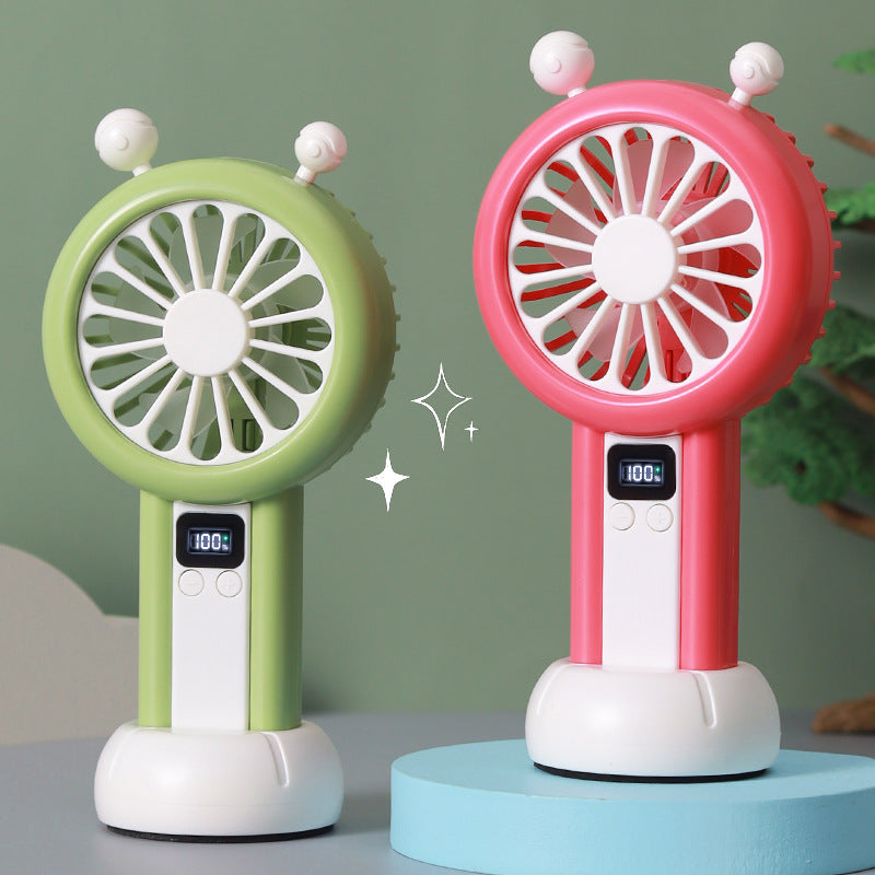 Portable USB Desk Fan with Digital Speed Display – Rechargeable Quiet Personal Cooling Fan for Office and Bedroom