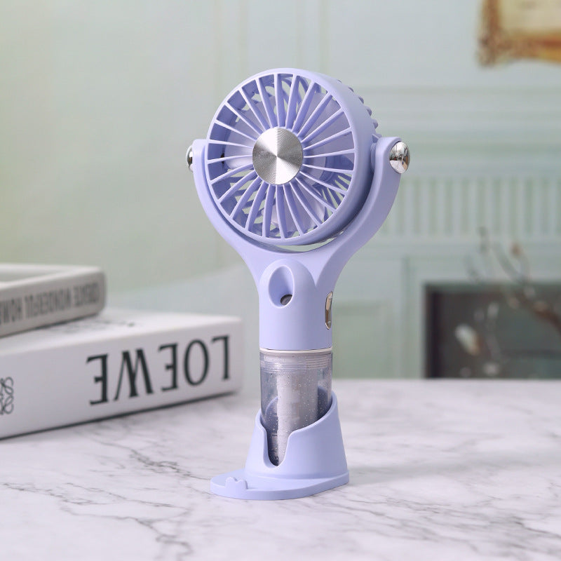 Rechargeable Misting Fan with USB Charging and Flexible Tilt – Quiet Adjustable-Speed Personal Cooling for Face, Desk, Gym & Outdoor