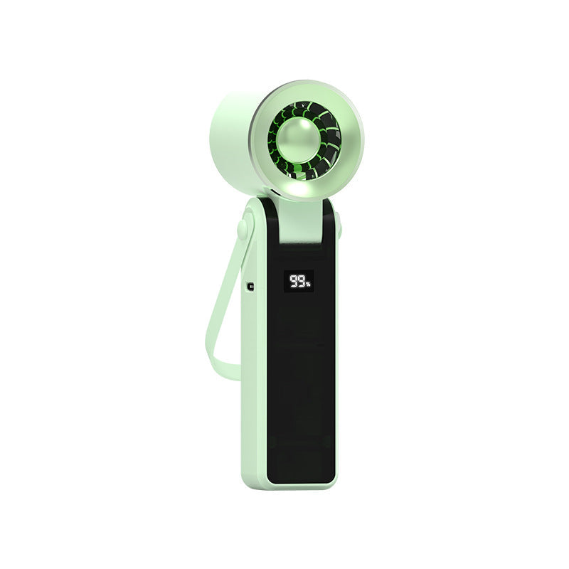 Compact Handheld Fan with Powerful Battery Display – Quiet Adjustable-Speed Personal Cooling for Travel, Commute, Outdoor Events & Festivals