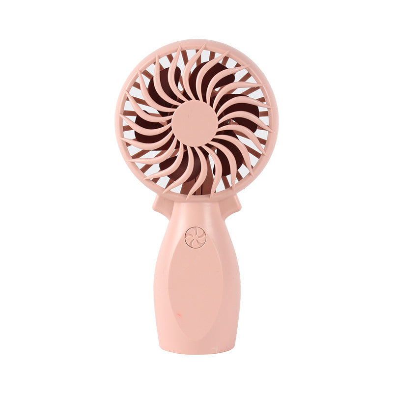 Rechargeable Mini Fan with Ergonomic Handle – Quiet Adjustable-Speed Personal Cooling for Travel, Desk, Stroller & Outdoor
