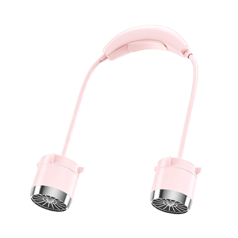 Whisper-Quiet Neck Fan with Dual Airflow – Quiet Adjustable-Speed Personal Cooling for Travel, Sports, Commute & Outdoor
