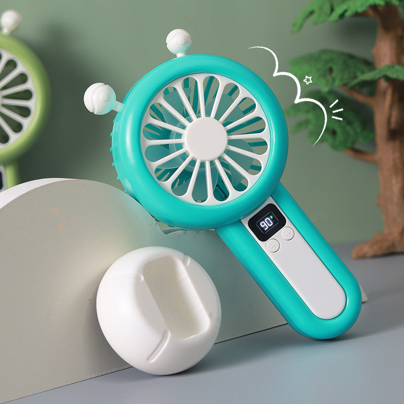 Portable USB Desk Fan with Digital Speed Display – Rechargeable Quiet Personal Cooling Fan for Office and Bedroom