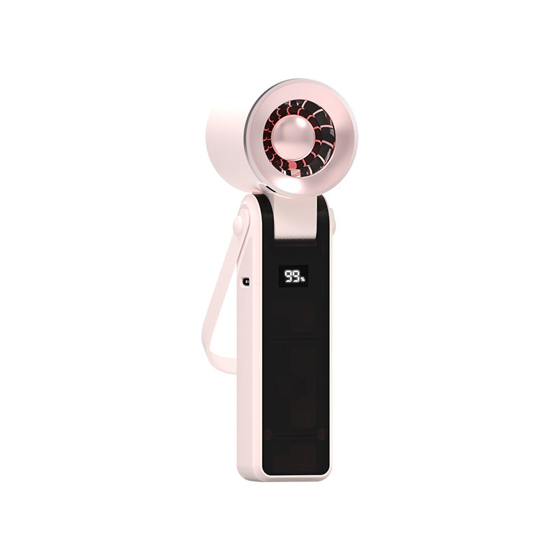 Compact Handheld Fan with Powerful Battery Display – Quiet Adjustable-Speed Personal Cooling for Travel, Commute, Outdoor Events & Festivals