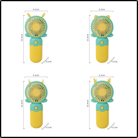 Whisper-Quiet Handheld Fan with Funny Animal Design – Quiet Adjustable-Speed Personal Cooling for Travel, Commute, Outdoor Events & Festivals