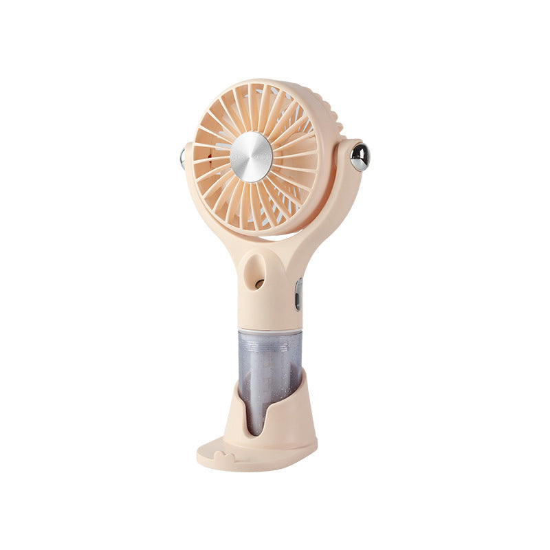 Rechargeable Misting Fan with USB Charging and Flexible Tilt – Quiet Adjustable-Speed Personal Cooling for Face, Desk, Gym & Outdoor
