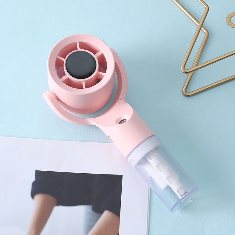 Compact Misting Fan with Water Sprayer – Quiet Adjustable-Speed Personal Cooling for Face, Desk, Gym & Outdoor Summer Days