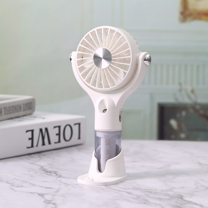 Rechargeable Misting Fan with USB Charging and Flexible Tilt – Quiet Adjustable-Speed Personal Cooling for Face, Desk, Gym & Outdoor