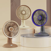 USB Rechargeable Table Fan with Flexible Tilt Mechanism – Quiet Adjustable-Speed Personal Cooling for Desk, Office, Bedroom & Home
