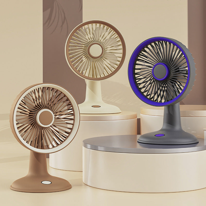 USB Rechargeable Table Fan with Flexible Tilt Mechanism – Quiet Adjustable-Speed Personal Cooling for Desk, Office, Bedroom & Home