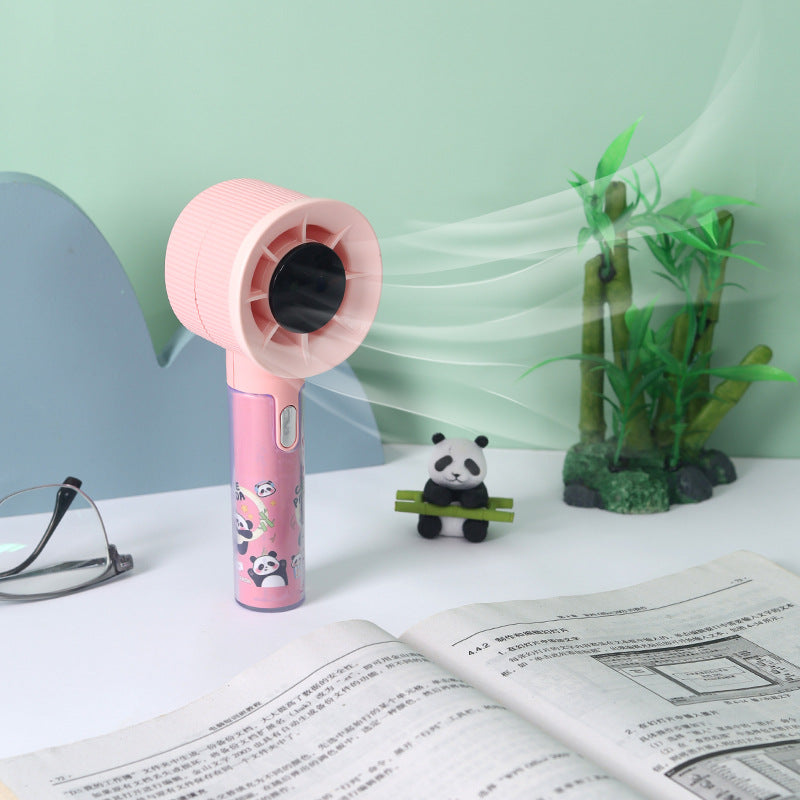 Whisper-Quiet Mini Fan with Cute Panda Design – Quiet Adjustable-Speed Personal Cooling for Travel, Desk, Stroller & Outdoor