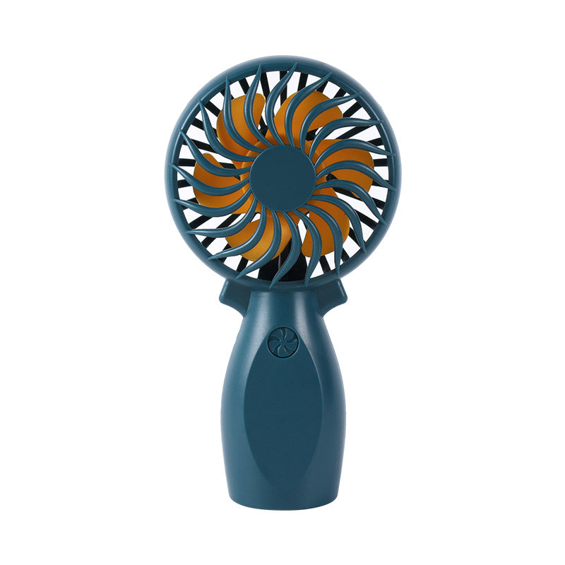 Rechargeable Mini Fan with Ergonomic Handle – Quiet Adjustable-Speed Personal Cooling for Travel, Desk, Stroller & Outdoor