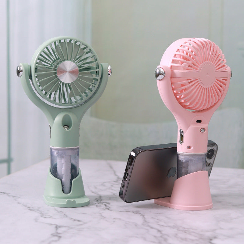 Rechargeable Misting Fan with USB Charging and Flexible Tilt – Quiet Adjustable-Speed Personal Cooling for Face, Desk, Gym & Outdoor