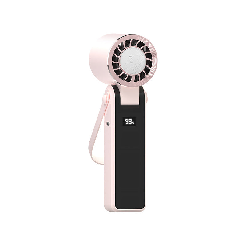 Compact Handheld Fan with Powerful Battery Display – Quiet Adjustable-Speed Personal Cooling for Travel, Commute, Outdoor Events & Festivals