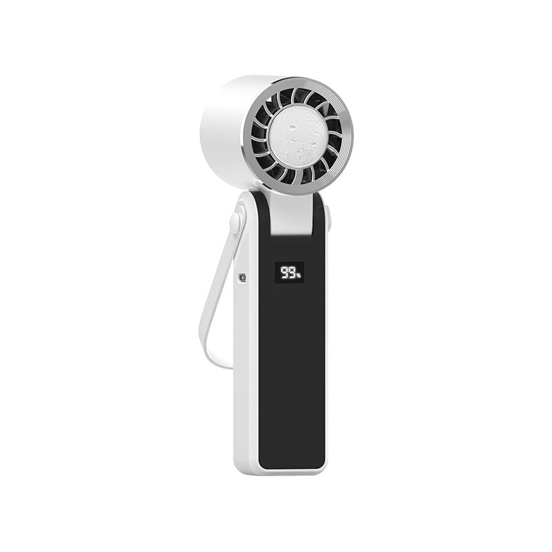 Compact Handheld Fan with Powerful Battery Display – Quiet Adjustable-Speed Personal Cooling for Travel, Commute, Outdoor Events & Festivals