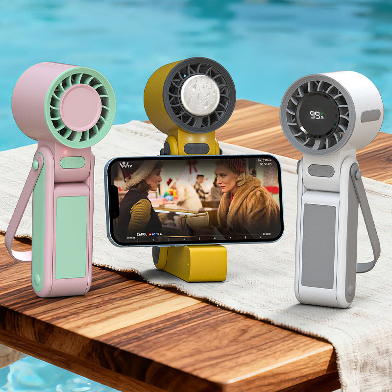 Whisper-Quiet Handheld Fan with USB Charging and Flexible Design – Quiet Adjustable-Speed Personal Cooling for Travel, Commute & Outdoor