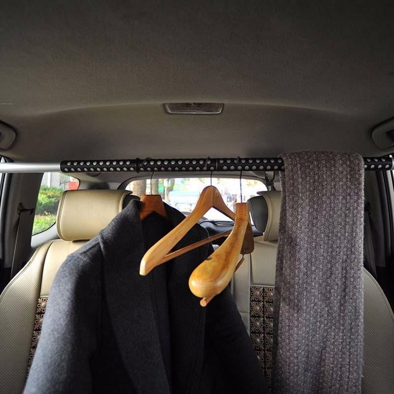 Car Clothes Rack Telescopic Car Clothing Rack | Expandable Vehicle Hanger Bar for Trave ...