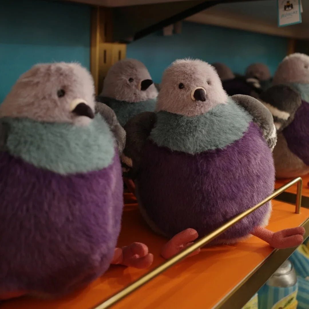 KissPigeon Fluffy Pigeon Plush Toy – Soft Cuddly Stuffed Bird for Comfort, Gifts & Quirky Home Decor