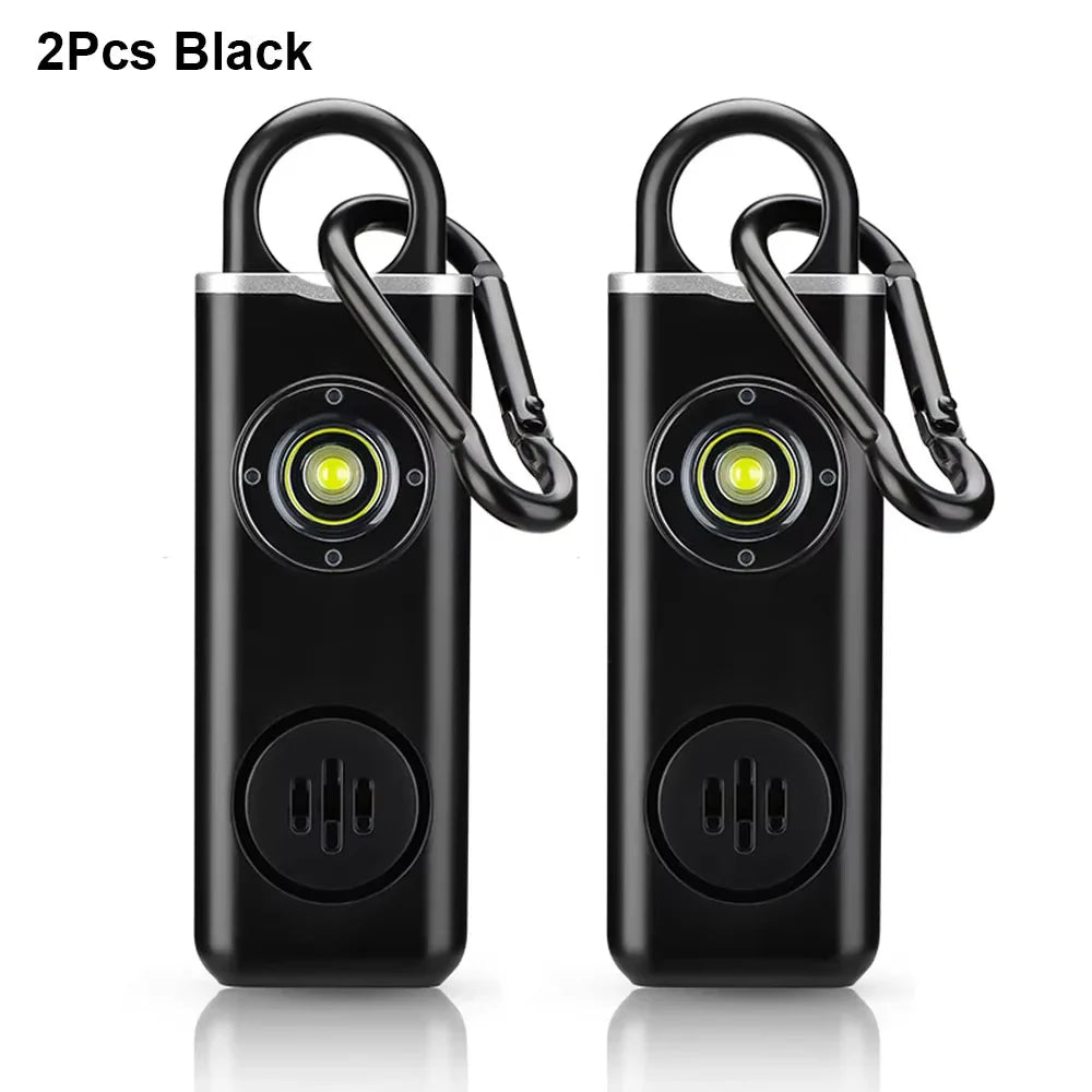 130dB Personal Safety Alarm | Rechargeable Siren with LED Light for Elderly, Women, & Children