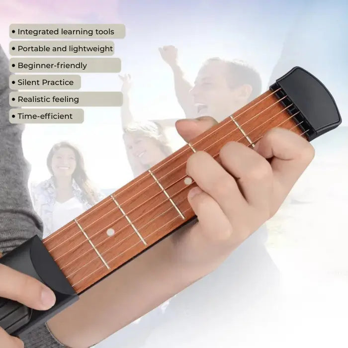 Portable Guitar Chord Practice Tool | Pocket Fretboard Trainer Neck