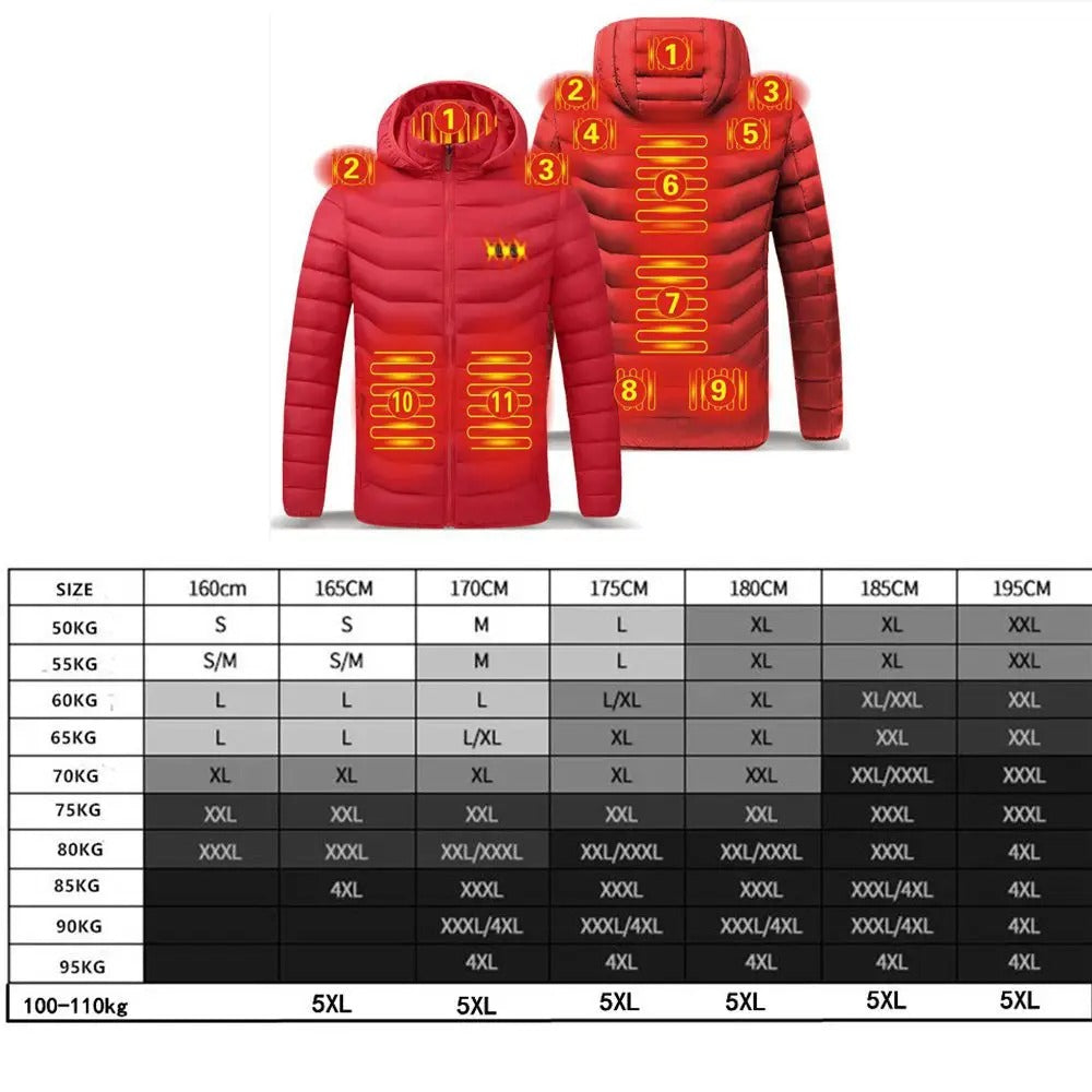 Electric Heated Jacket, Outdoor Winter Coat