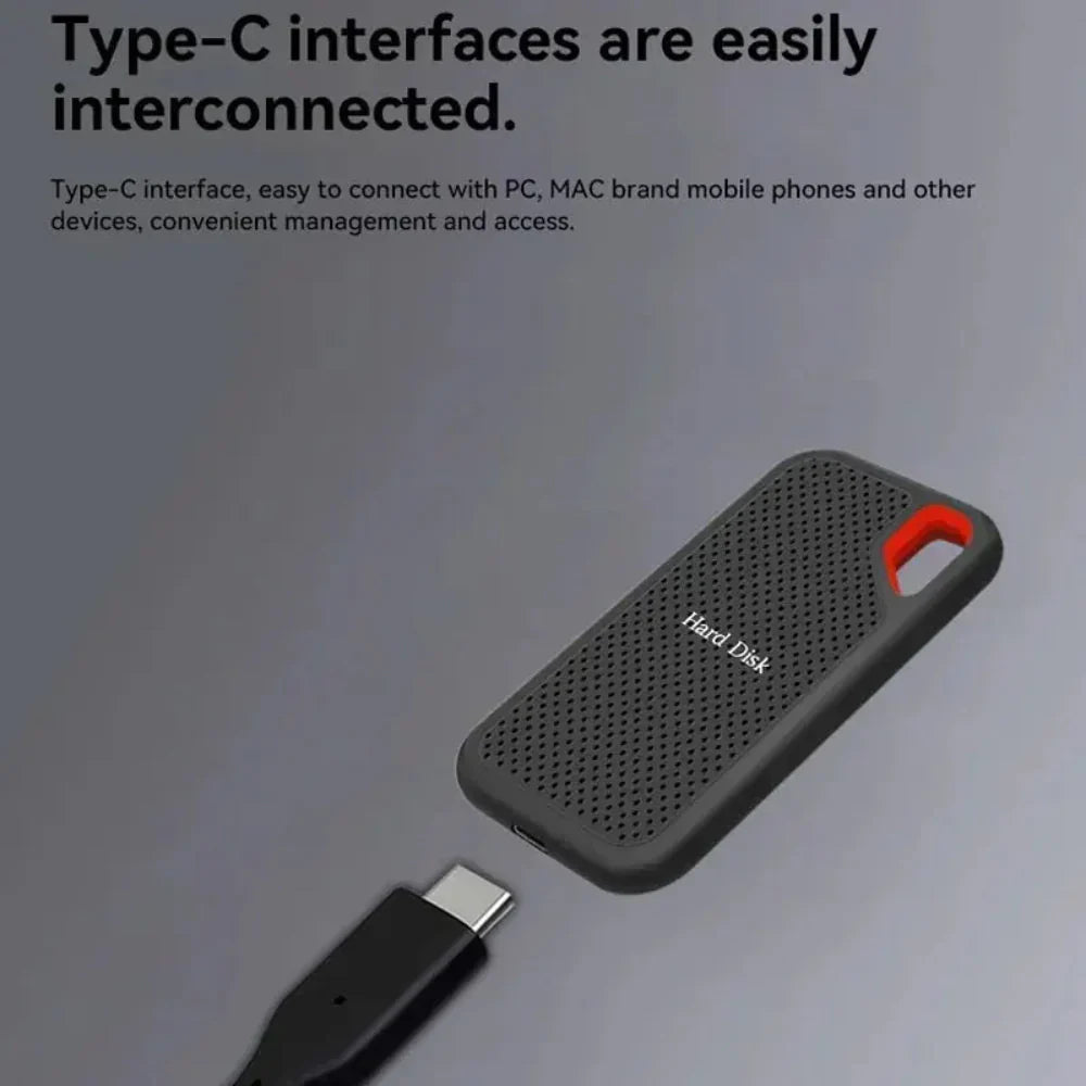 Portable External SSD Drive High Speed Data Transfer Shockproof Storage