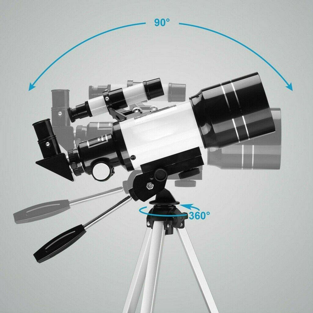 CosmoView | Astronomical Refractor Telescope 70mm Aperture 300mm Focal Length with Phone Adapter
