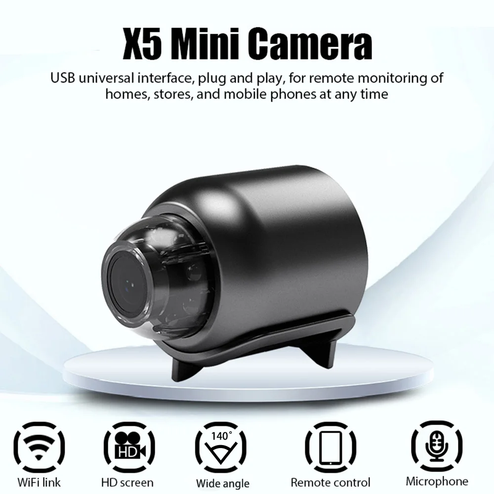 1080P Mini WiFi Security Camera | Waterproof 160° Night Vision